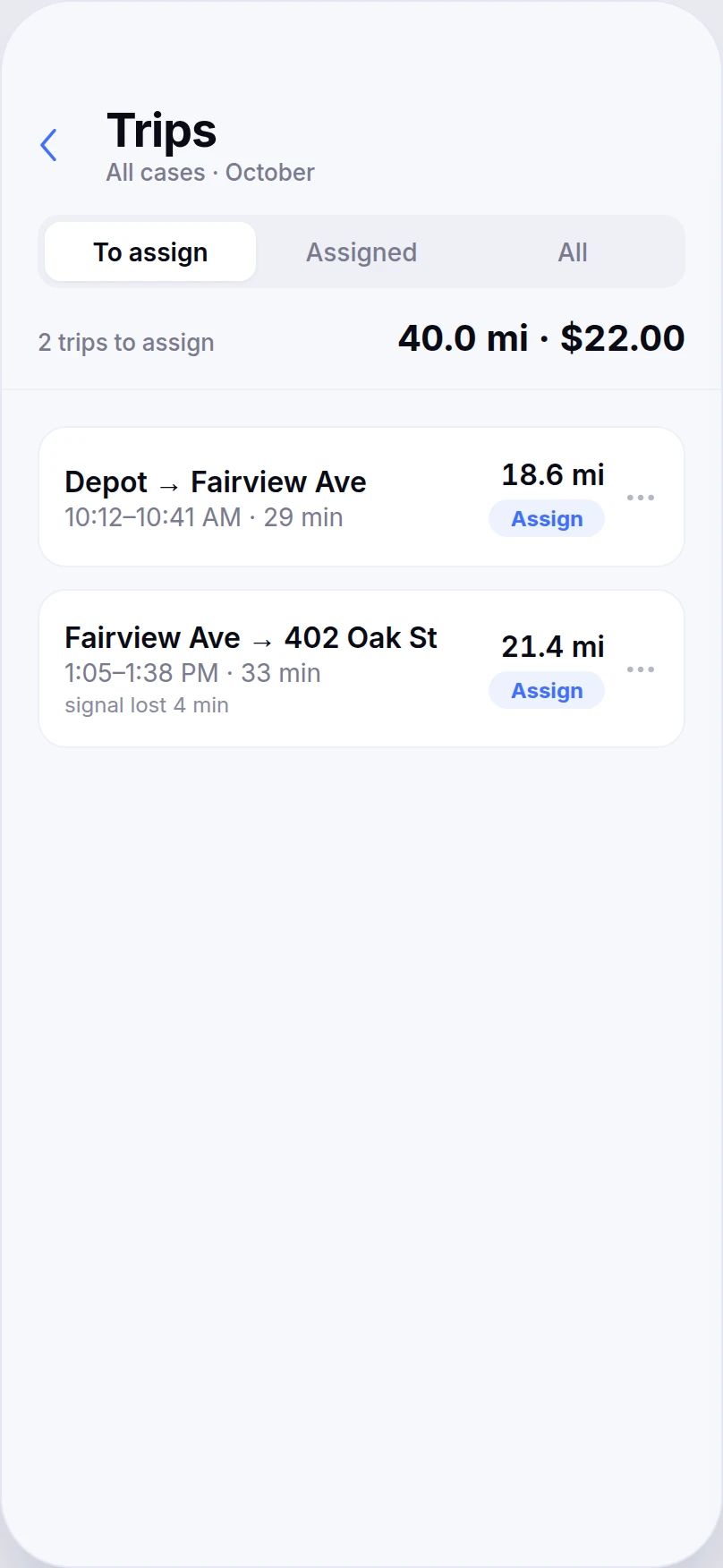 Corton trips screen — detected drives waiting to be assigned to a case